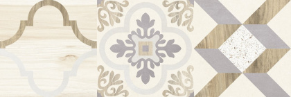 Плитка настенная Woody бежевый узор 25х75 (9шт/1,69м2),м2