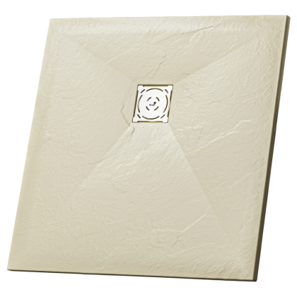 Душевой поддон  80*80*2,5 RGW ST-0088Be Бежевый/Квадрат Ø 90 мм Каменный