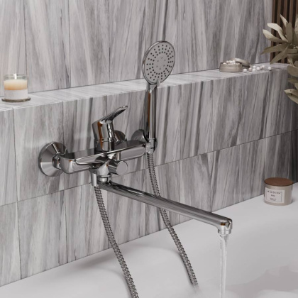 Lippe 4502L Смеситель для ванны с длинным изливом Wasserkraft Lippe 4502L Смеситель для ванны с длинным изливом Wasserkraft