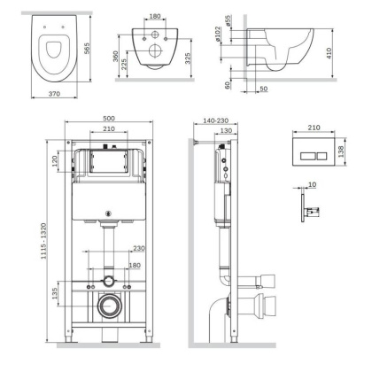 IS47001.111700 Комплект инсталляция с клавишей Pro S белый с подвесным унитазом Awe FlashClean с сид м/лифт IS47001.111700 Комплект инсталляция с клавишей Pro S белый с подвесным унитазом Awe FlashClean с сид м/лифт