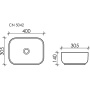 Умывальник чаша накладная прямоугольная Element 400*305*140мм