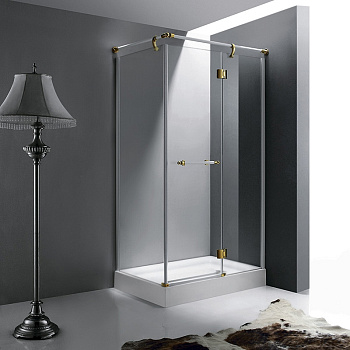 Душевой уголок RGW Viscount VI-41 90x120 профиль Белый Золото стекло прозрачное