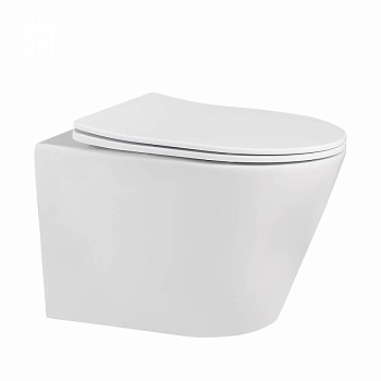 Подвесной унитаз Abber Bequem AC1102MW белый матовый с микролифтом