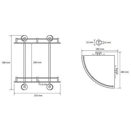 Полочка двойная угловая