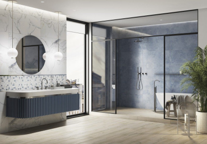 Мозаика на сетке универсальная Meissen Keramik Flow многоцветный 28,8x28,8 A16923