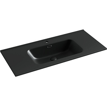 Умывальник накладной прямоугольный (цвет Черный Матовый) Element 1010*465*180мм