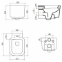 Чаша подвесного унитаза BelBagno VASO BB127CH Чаша подвесного унитаза BelBagno VASO BB127CH