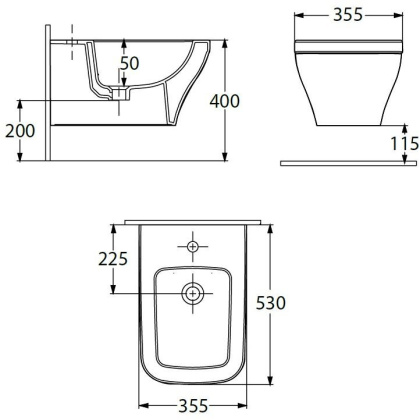 Биде подвесное Allen Brau Infinity 4.21014.20 белый глянец Биде подвесное Allen Brau Infinity 4.21014.20 белый глянец