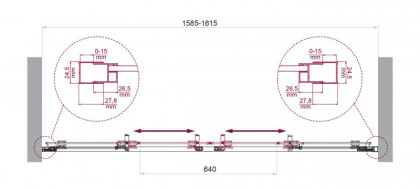 Душевая дверь BELBAGNO LUCE-BF-2