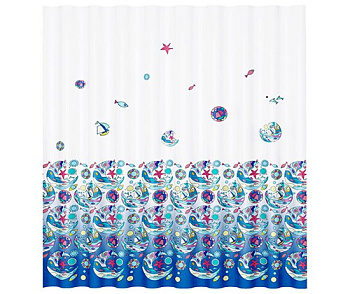 Шторка для ванной Salm, 180х200 см, белая, SC-13101