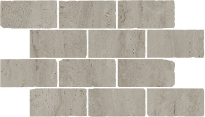 Бордюр Сан-Марко мозаичный серый матовый обрезной 46,5x26,5x0,9