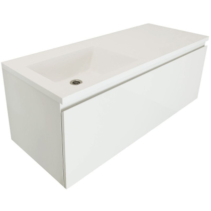 Комплект мебели Dallas Luxe 1200х482 левосторонний подвесной 1 ящик (ШхГхВ) 1192х476х430