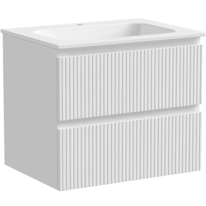 Тумба подвесная SANCOS Snob T 590х445х500, c двумя ящиками оснащенными доводчиками, Bianco, арт.SNT60W