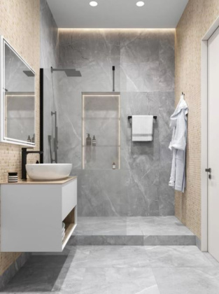 Риальто серый лаппатированный обрезной 60x60x0,9