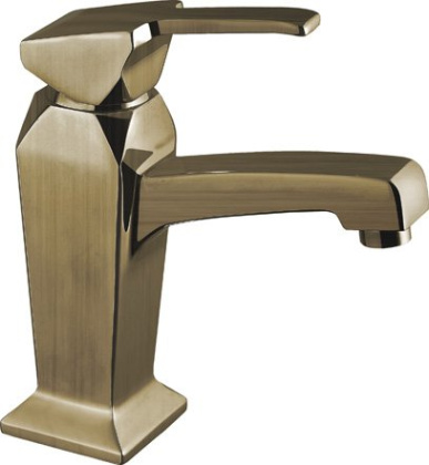 LEGEND-LSM2-03/24 Смеситель на раковину однорычажный с донным клапаном, золото, ручка золото