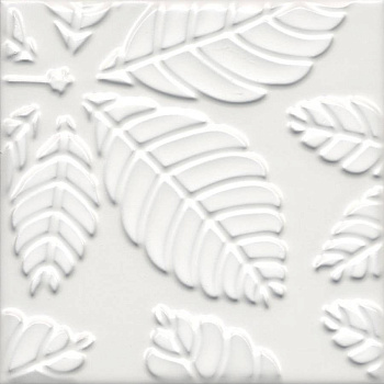 Декор Агдаль 1 белый матовый структура 15x15x0,9