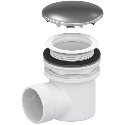 Сифон для душевого поддона RGW Velplex QYD-02 18241102-01 Хром