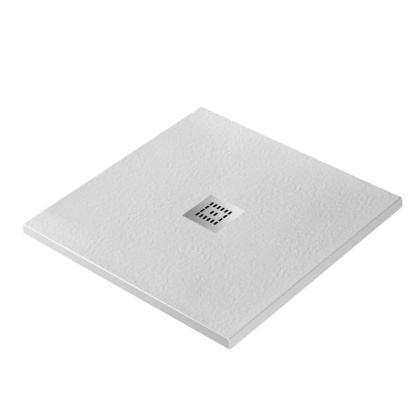 TRAY-MR-UNO-A-90-35-W-CR Поддон из искусственного мрамора,белый Размер,мм:900x900x35 