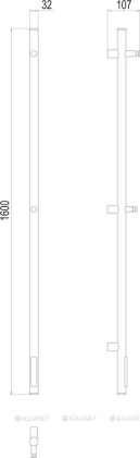 Полотенцесушитель Terminus Стойка электро UNO круг1600