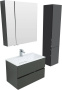 Тумба под раковину Aquanet Алвита 80 серый антрацит