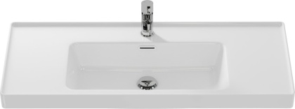 Прямоугольная тонкостенная мебельная раковина CREA с отверстием под смеситель, размером 100 см. Прямоугольная тонкостенная мебельная раковина CREA с отверстием под смеситель, размером 100 см.