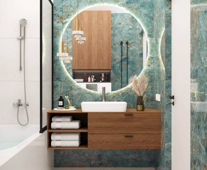 Керамогранит К18_5 Laparet Maestro aqua (120смх60смх9мм) (2шт_1,44м2) полированный, м2