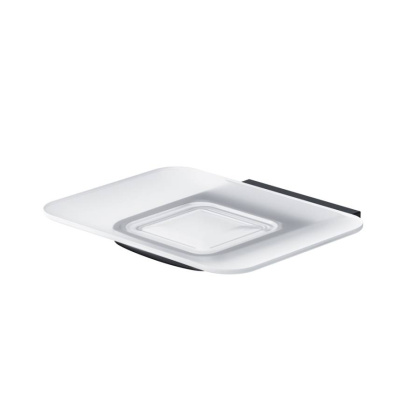 Стеклянная мыльница Inspire V2.0 с настенным держателем, 3,2х12х11 см, белая, A50A34222