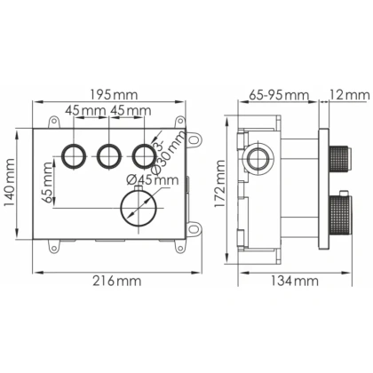 A8458.182.200.186.195.202.176 Thermo Встраиваемый комплект для ванны A8458.182.200.186.195.202.176 Thermo Встраиваемый комплект для ванны