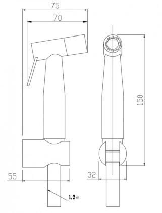 Гигиенический душ BelBagno BB-IFS1-IN Гигиенический душ BelBagno BB-IFS1-IN