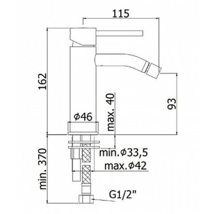 Смеситель для биде Paffoni Light LIG135NO