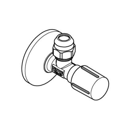 Вентиль угловой GROHE 1/2″-3/8″ для подключения смесителей, хром (22037000) Вентиль угловой GROHE 1/2″-3/8″ для подключения смесителей, хром (22037000)