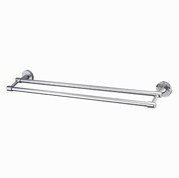 Держатель полотенец двойной Isen, 66,3х5,6х12,5 см, хром, K-4040