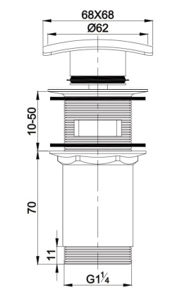 Пробка "click-clack" к сифону для умывальника F706CR (хром) Пробка "click-clack" к сифону для умывальника F706CR (хром)