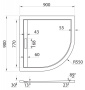 Поддон из искусственного мрамора CEZARES TRAY-AS-R-90-30-NERO