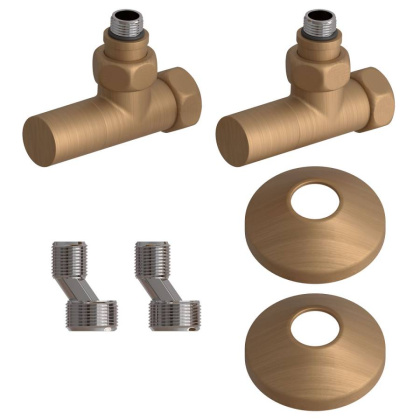 Комплект подключения Lemark LM03412RBR с круглыми вентилями, бронза Комплект подключения Lemark LM03412RBR с круглыми вентилями, бронза
