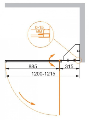 ECO-O-V-12-120/140-C-Cr Шторка на ванну