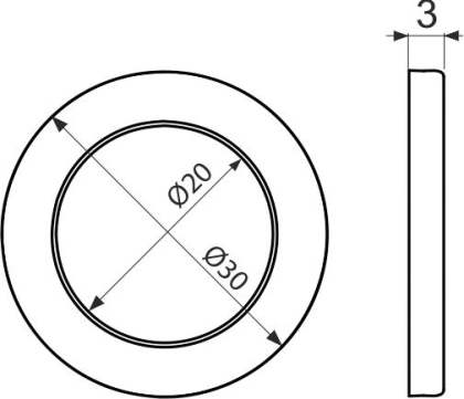 Прокладка состоящая из двух частей 1"