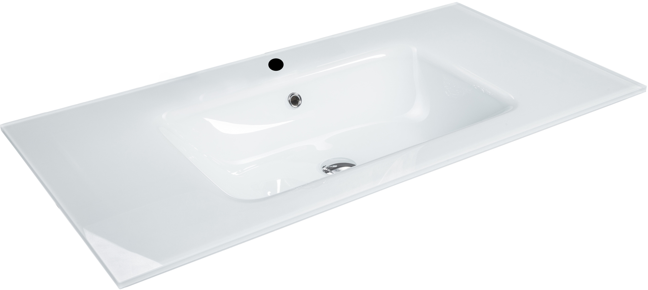 Столешница стекло 110см моноблок БЕЛАЯ Столешница стекло 110см моноблок БЕЛАЯ