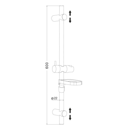 Штанга для душа, KD07 Штанга для душа, KD07