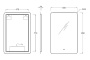 Зеркало PRO с подсветкой LED 55, белый глянцевый PRO.mi.55\WHT