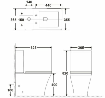MARMI Чаша унитаза безободкового, P-trap, BB052CPR MARMI Чаша унитаза безободкового, P-trap, BB052CPR