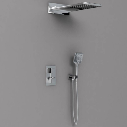 Душевой комплект VSFW-103TCH термостатический встраиваемый, двухрежимный, хром