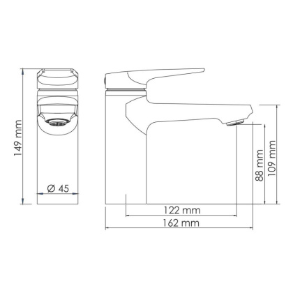 Wiese 8403 Смеситель для раковины Wasserkraft Wiese 8403 Смеситель для раковины Wasserkraft