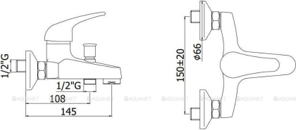 Смеситель для ванны с душем Paffoni Apollo APM022CR