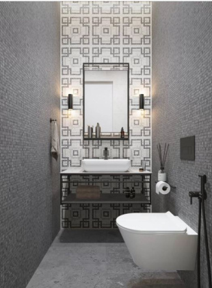 Декор MBS001 Про Лаймстоун Спакко серый темный матовый 20см*20см*9мм (1уп/1шт/)мозаичный, шт