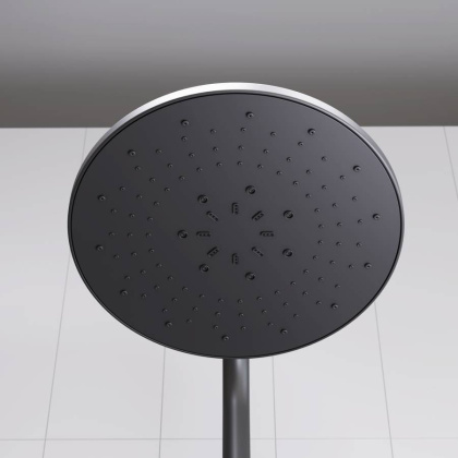 D0710522 New plus, Душевая система с термостатическимванно-душевым смесителем , черный D0710522 New plus, Душевая система с термостатическимванно-душевым смесителем , черный