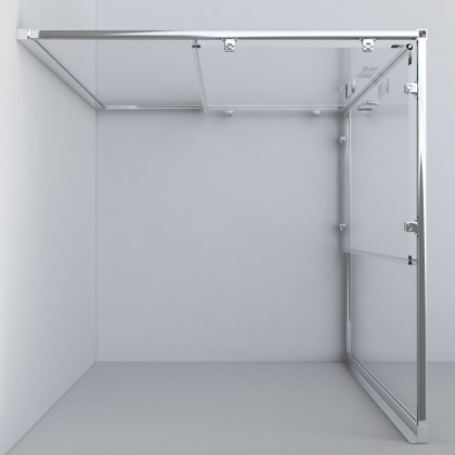 Душевой уголок Garda VSS-1G900CLGM, 900*900, вороненая сталь, стекло прозрачное