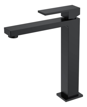 Смеситель для умывальника высокий Qubic Matt Black Смеситель для умывальника высокий Qubic Matt Black