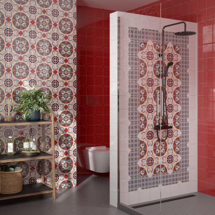 Декор настен. HGD\A445\18000 Болао 1 бордо 15см*15см*6,9мм (1уп/38шт/0,855м2) глянцевый, шт