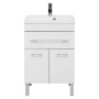 Тумба с раковиной Aquanet Верона 58 белый (напольная 1 ящик 2 дверцы)